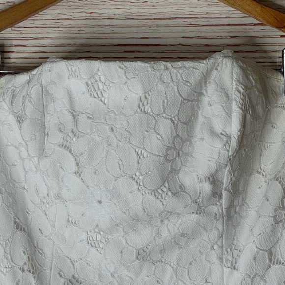 Lilly Pulitzer Jordan Strapless Mini Dress in Resort White Picque Lace Sz 4 - Picture 5 of 11